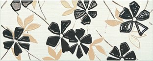 Flowers Inserto Ivory Chocolate 20x50